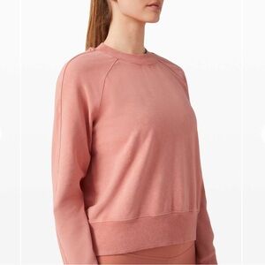 Lululemon Ready To Roll Crew in Acid Rubber Dye Rustic Coral